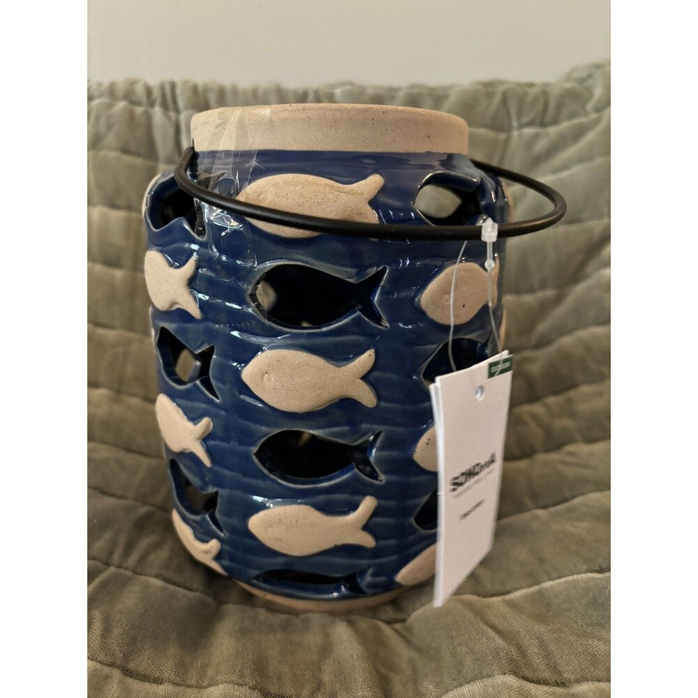 Sonoma Goldfish Ceramic Candle Lantern
